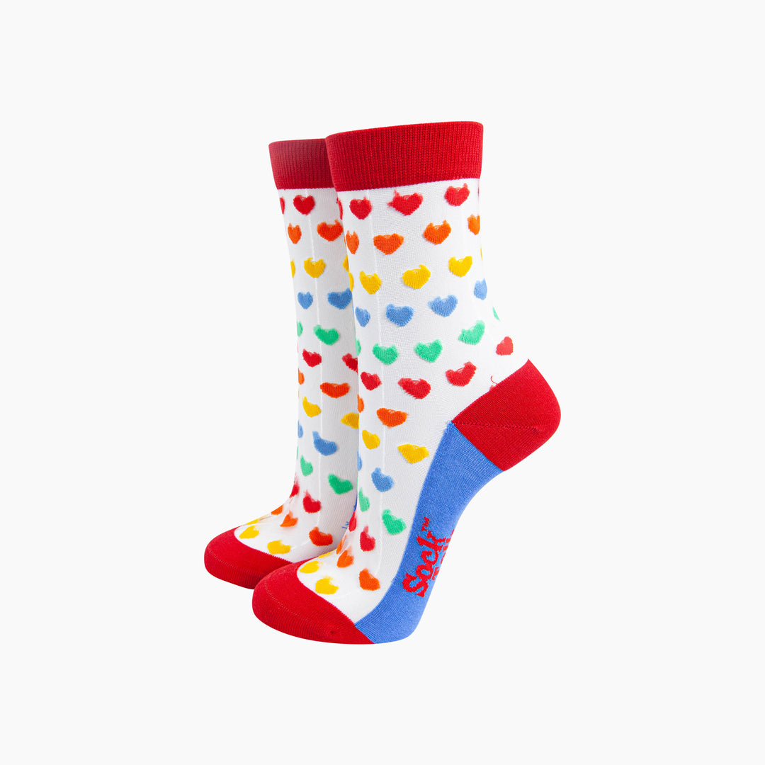 Rainbow-Love-Hearts-Combed-Cotton-Sheer-Pop-Socks-Mannequin