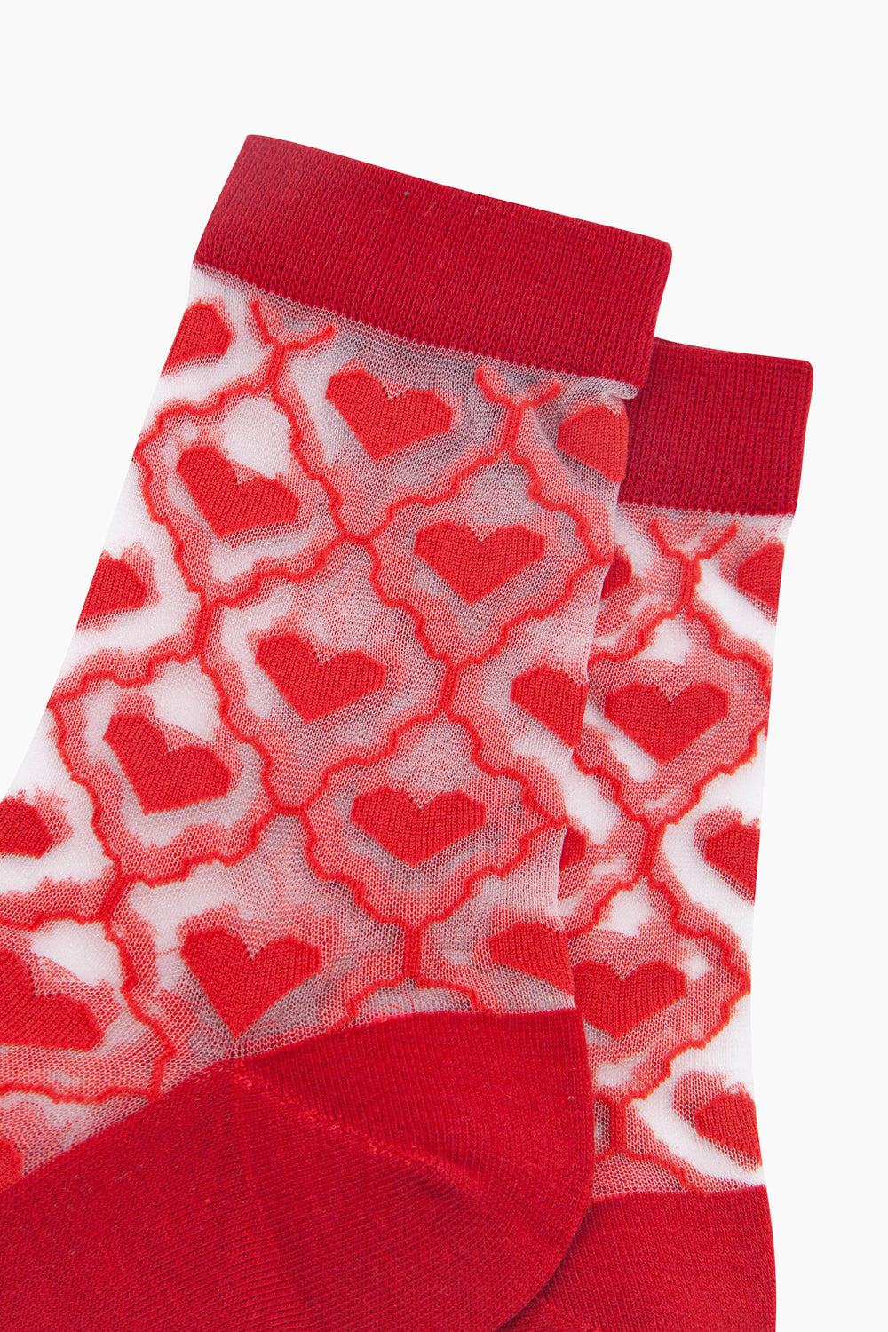 Heart-Ribbon-Combed-Cotton-Sheer-Pop-Socks-in-Red-Closeup