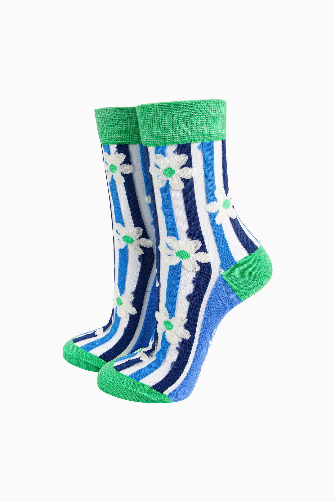 Daisy-Stripes-Combed-Cotton-Sheer-Pop-Socks-in-Green-Mannequin