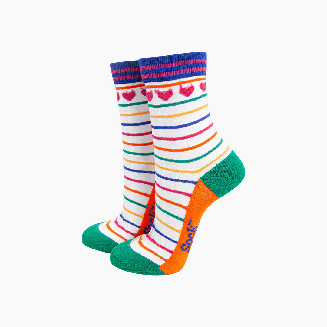 Hearts-Rainbow-Stripes-Combed-Cotton-Sheer-Pop-Socks-Mannequin
