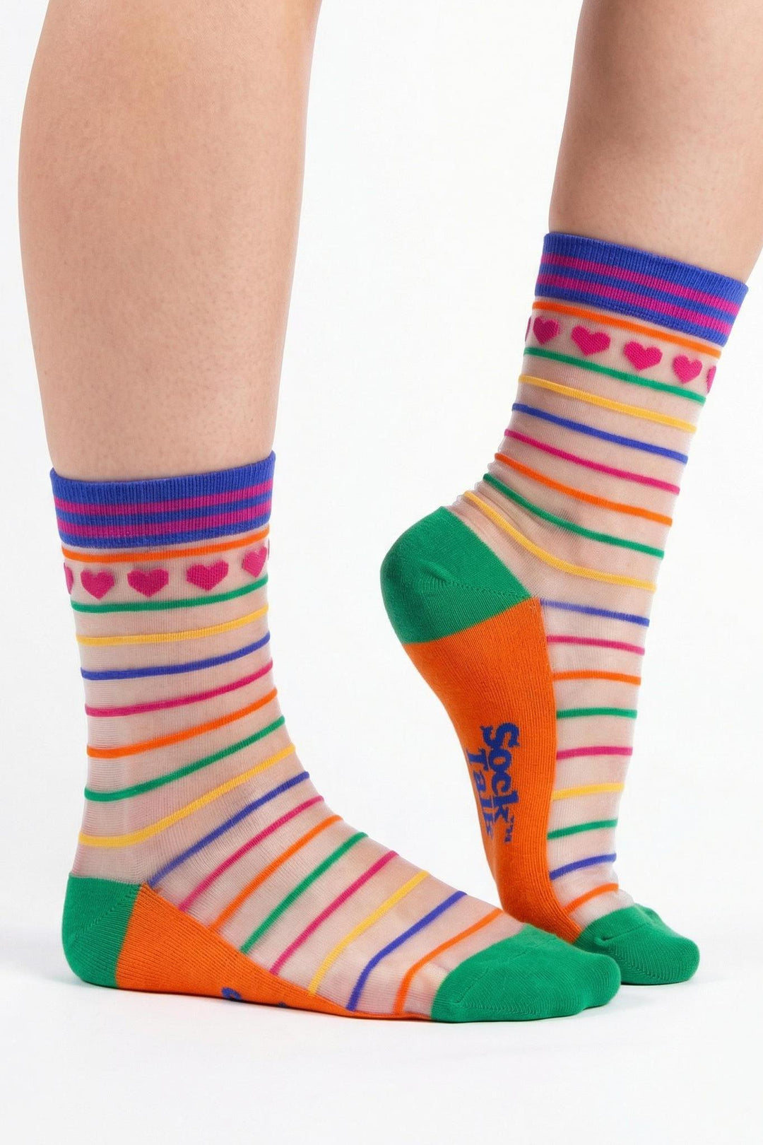 Hearts-Rainbow-Stripes-Combed-Cotton-Sheer-Pop-Socks