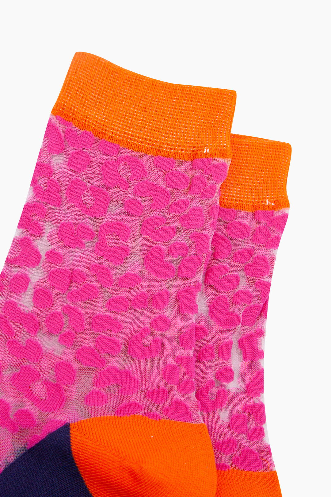 Leopard-Print-Combed-Cotton-Sheer-Pop-Socks-in-Pink-Closeup