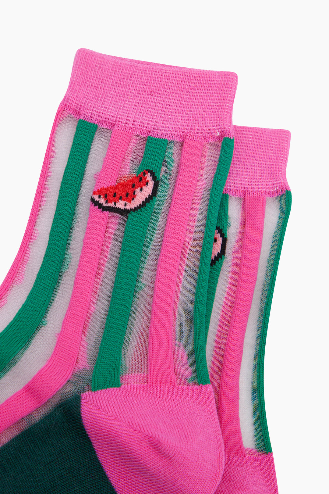 Watermelon-Stripes-Combed-Cotton-Sheer-Pop-Socks-in-Pink-Closeup