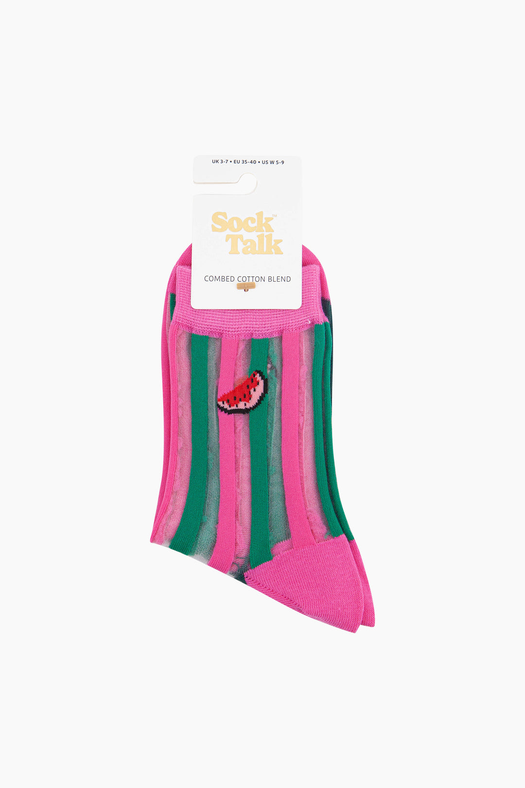 Watermelon-Stripes-Combed-Cotton-Sheer-Pop-Socks-in-Pink-In-Packaging