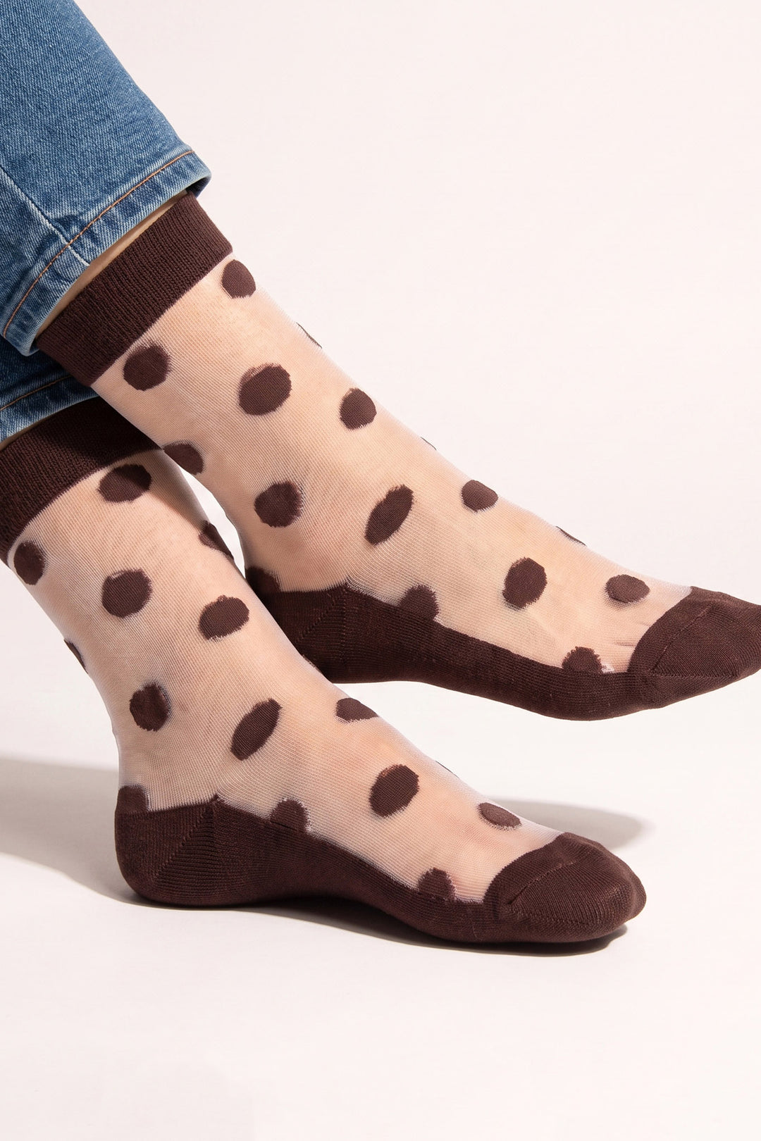 Polka-Dot-Sheer-Socks-in-Brown