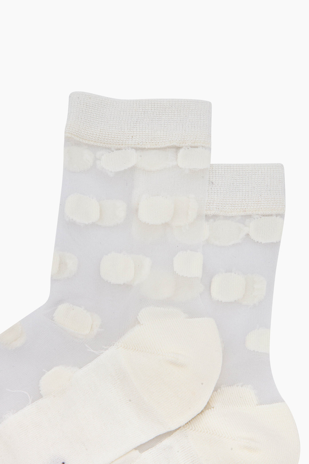 Polka-Dot-Sheer-Socks-in-Cream-Close-Up