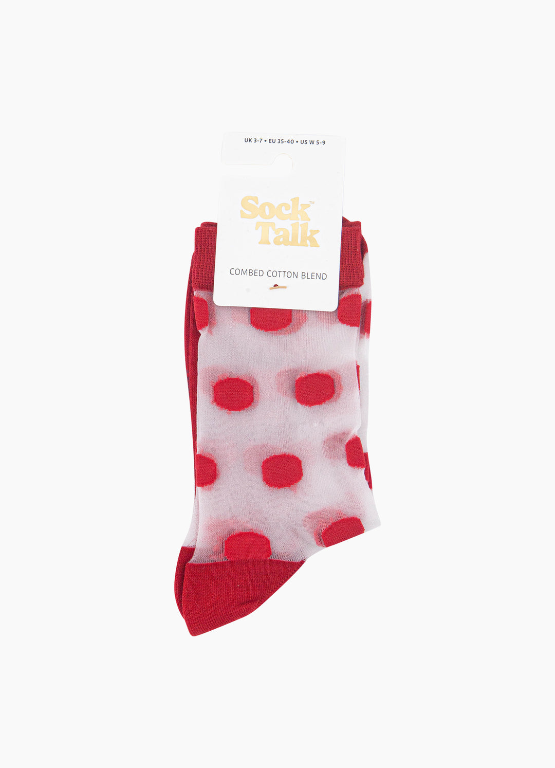Polka-Dot-Sheer-Socks-in-Red-Laid-Flat