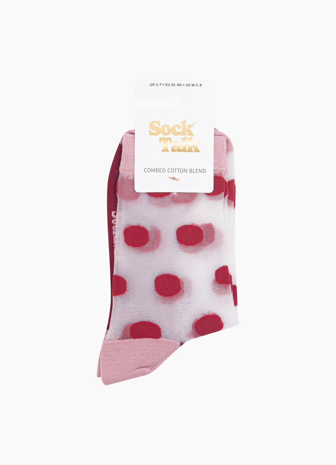 Polka-Dot-Sheer-Socks-in-Soft-Pink/Red-In-Packaging