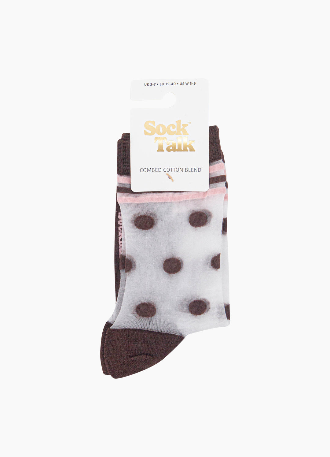 Stripe-Sheer-Socks-in-Brown/Soft-Pink-In-Packaging