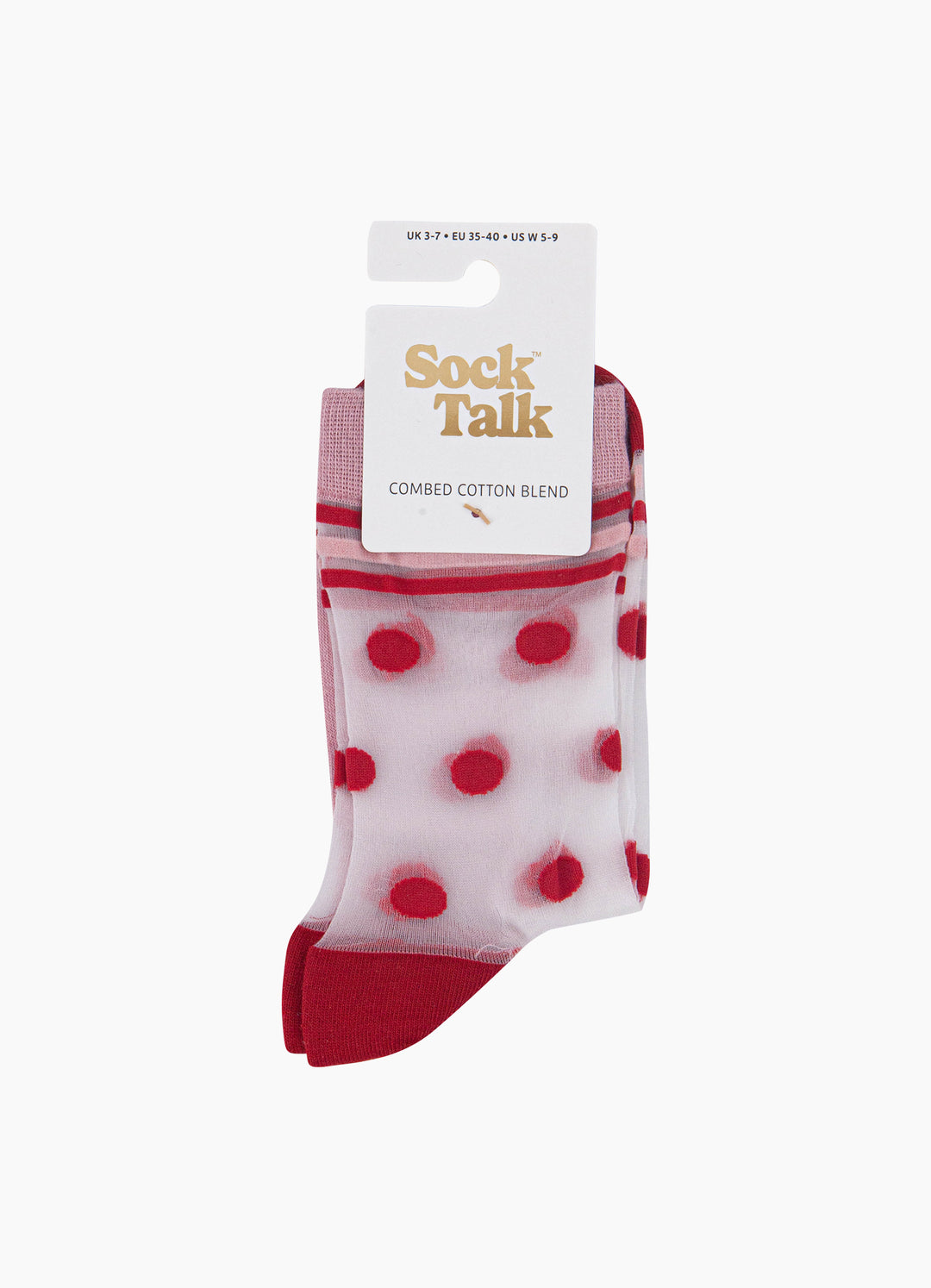 Polka-Dot-Stripe-Sheer-Socks-in-Red/Pink-In-Packaging