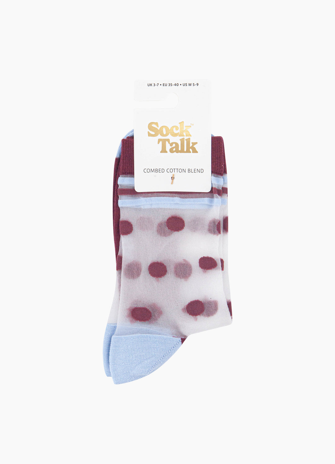 Polka-Dot-Sheer-Socks-in-Red/Icy-Blue-In-Packaging
