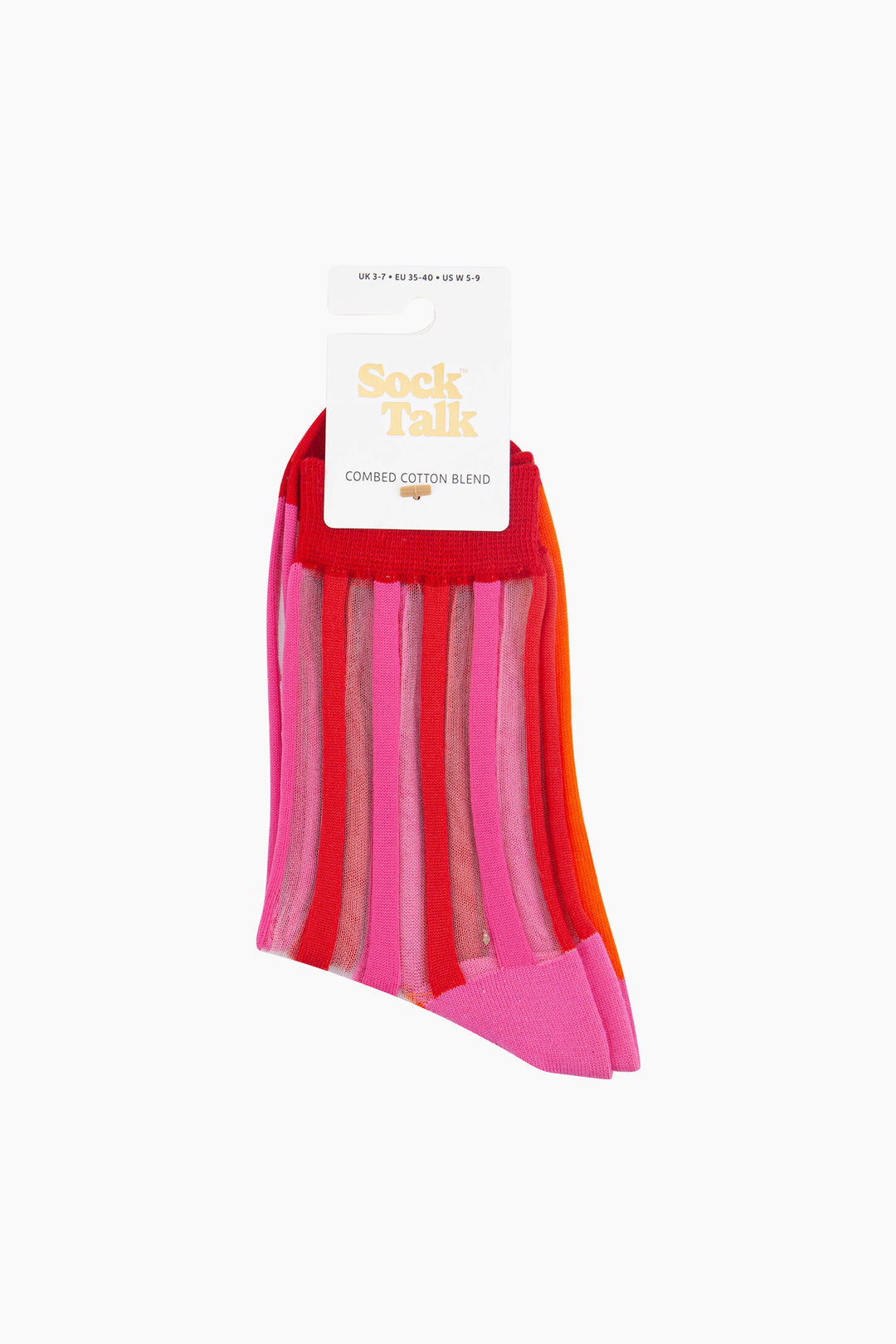 Stripe-Sheer-and-Combed-Cotton-in-Red/Orange-In-Packaging
