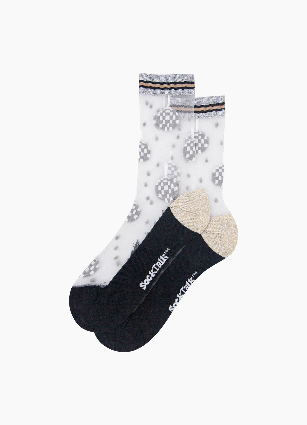 Disco-Ball-Sheer-Socks-in-Silver/Gold-Laid-Flat