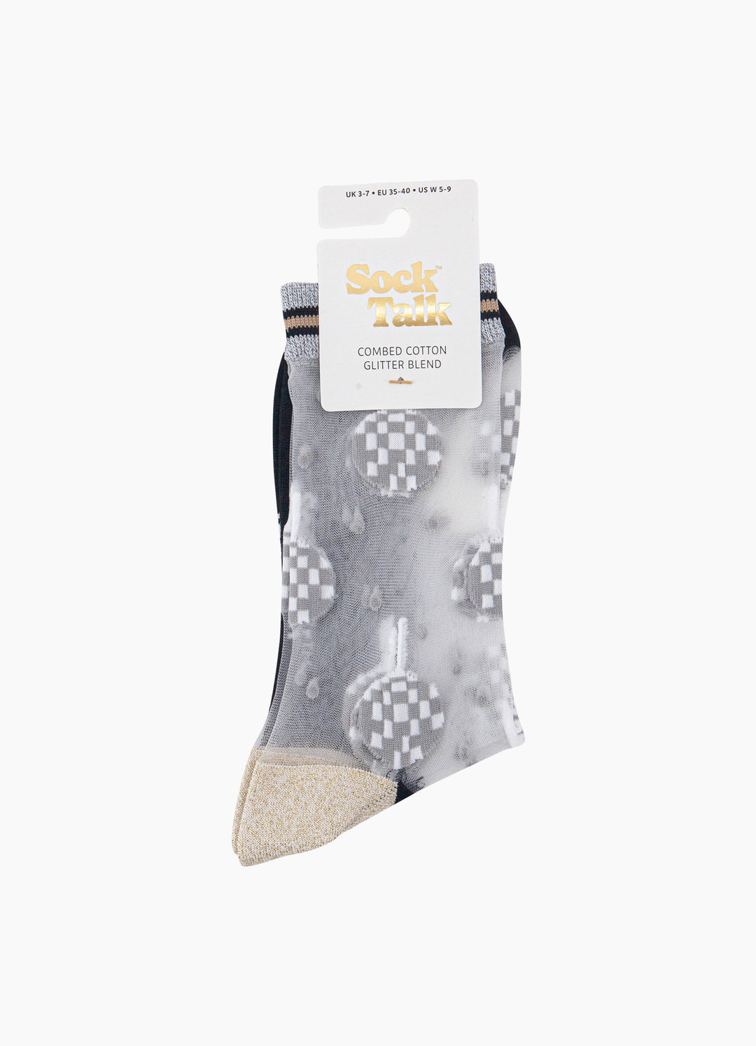 Disco-Ball-Sheer-Socks-in-Silver/Gold-In-Packaging