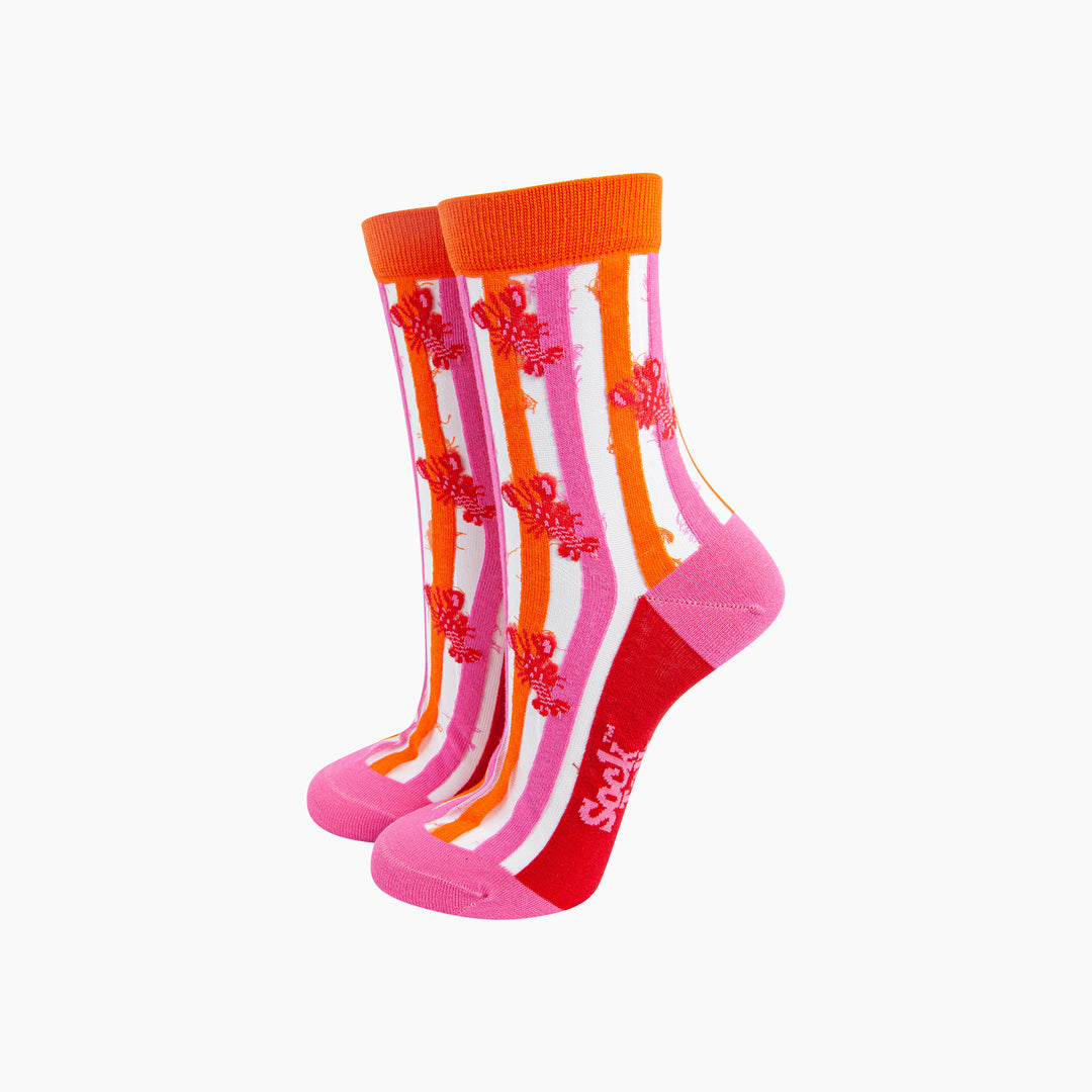 Lobster-Stripes-Combed-Cotton-Sheer-Pop-Socks-in-Pink-Red-Mannequin