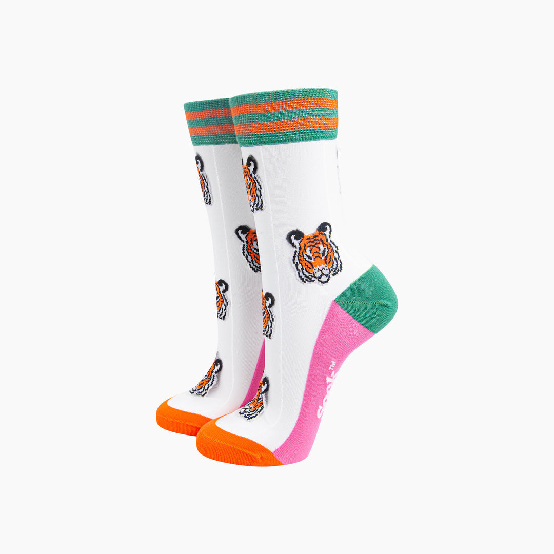 Tiger-Faces-Combed-Cotton-Sheer-Pop-Socks-in-Green-Mannequin