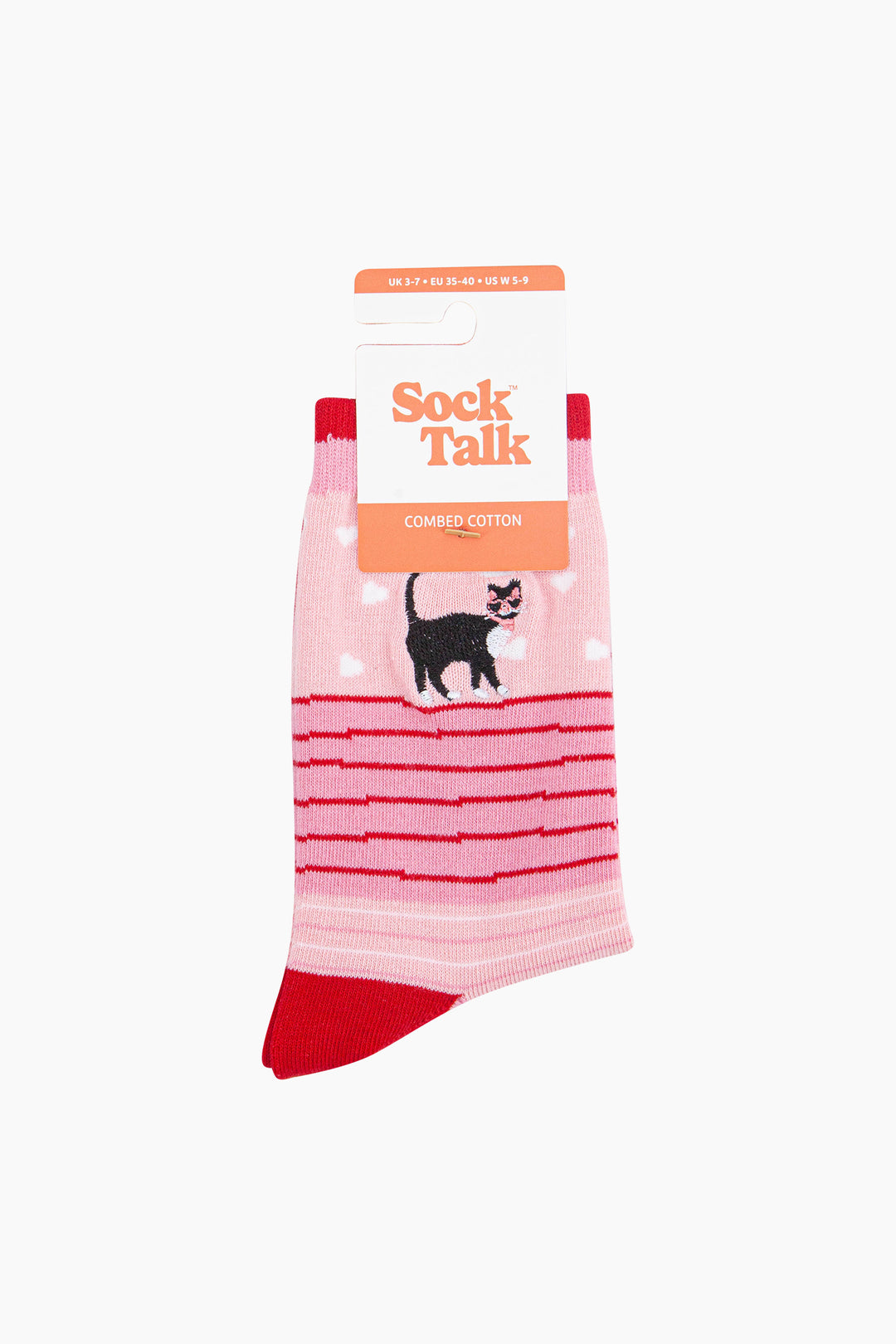 Embroidered-Cat-Combed-Cotton-Socks-in-Pink-in-packaging