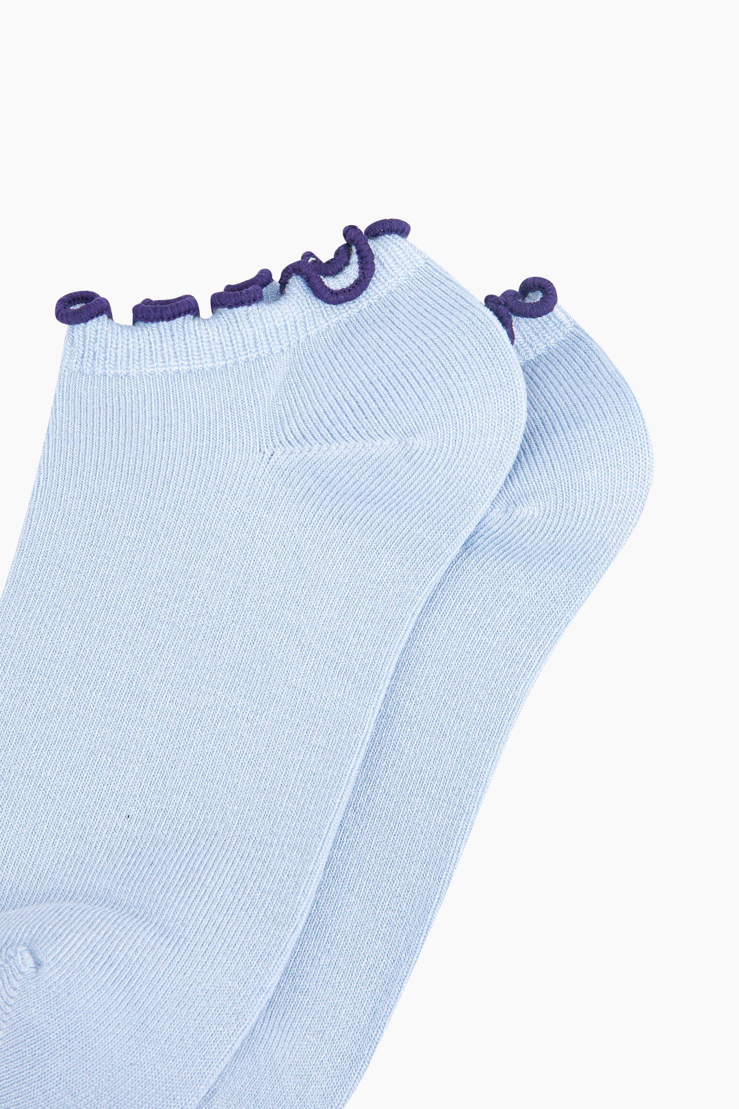 Frilly-Trim-Bamboo-Trainer-Socks-in-Blue-Navy-Closeup