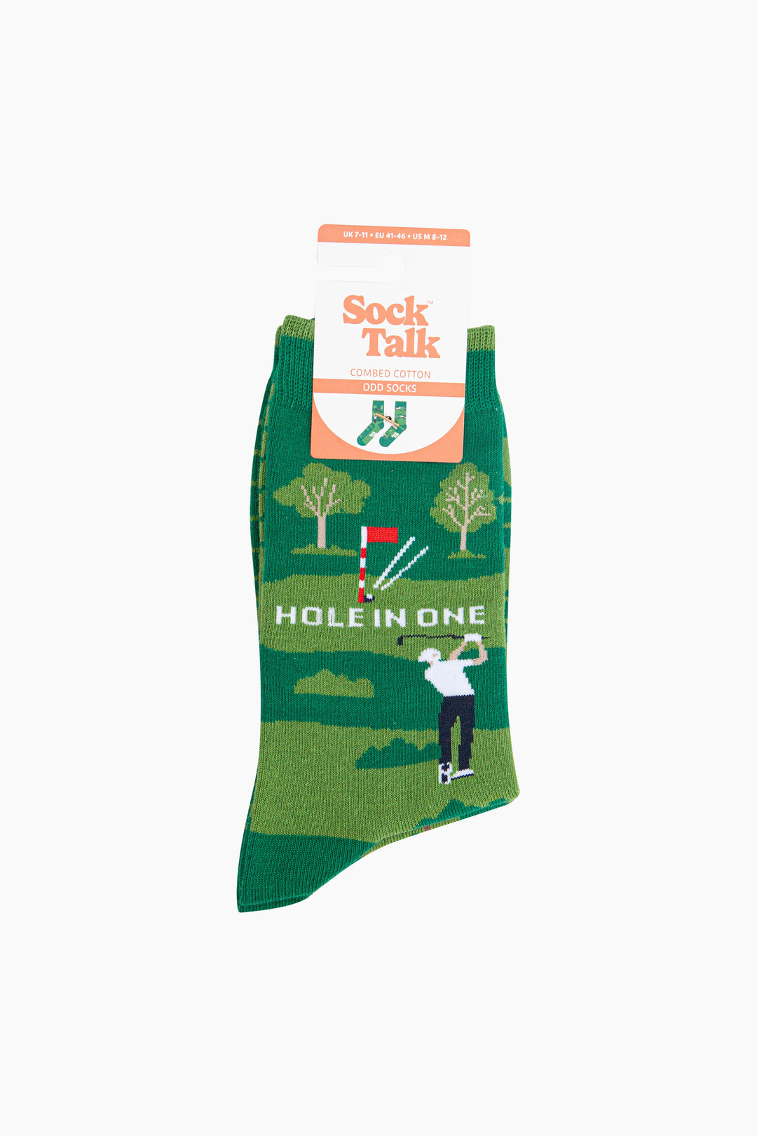 Hole-in-One-Golf-Combed-Cotton-Odd-Socks-in-Green-In-Packaging