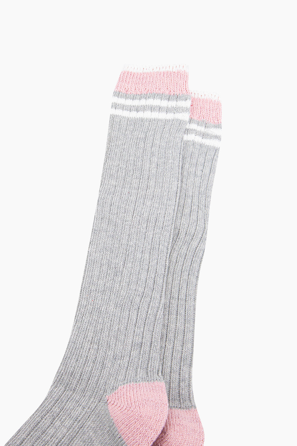 Striped-Combed-Cotton-Knee-High-Glitter-Socks-in-Grey-Pink-close-up