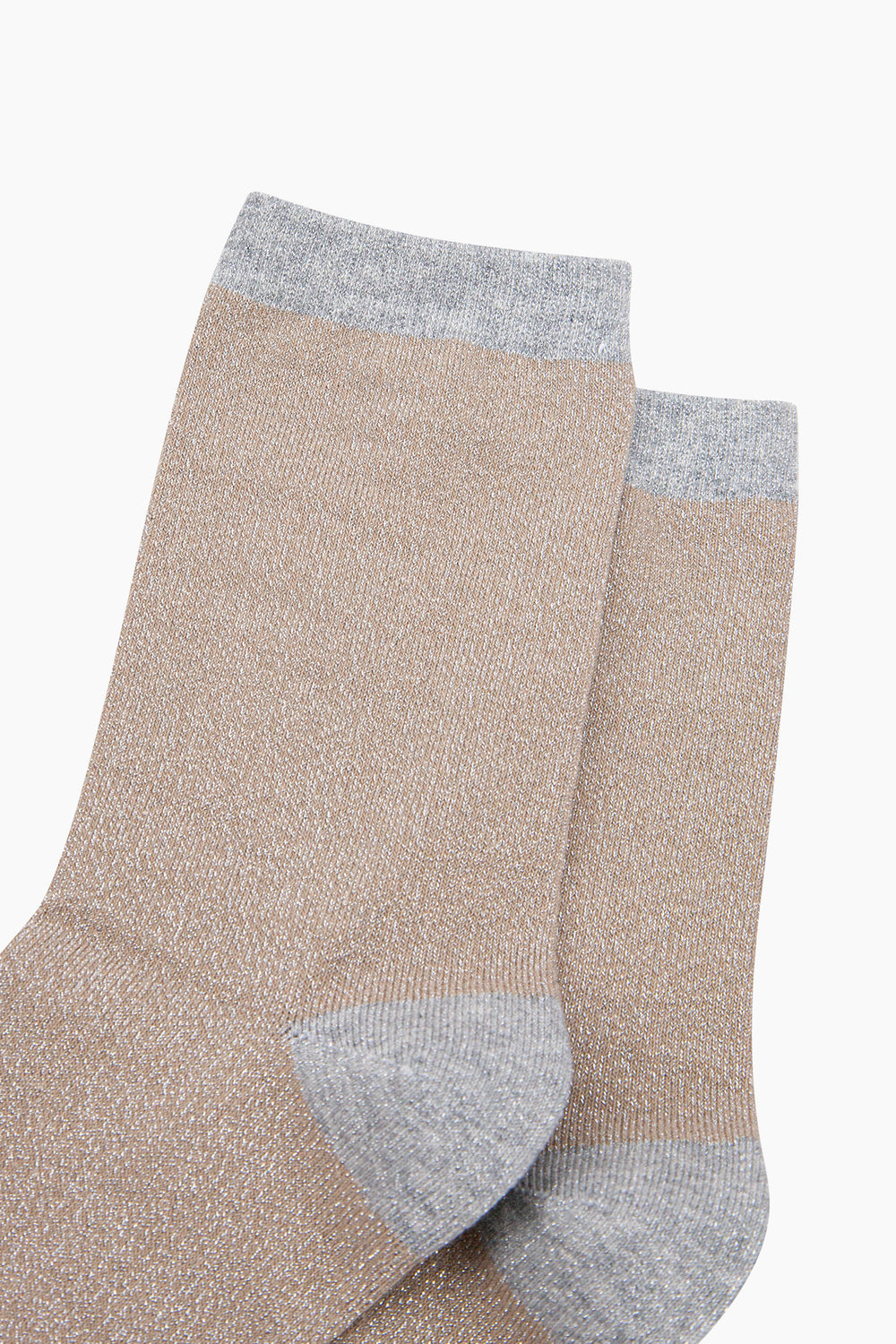 Polka-Dots-Combed-Cotton-Glitter-Socks-in-Beige-Grey-close-up