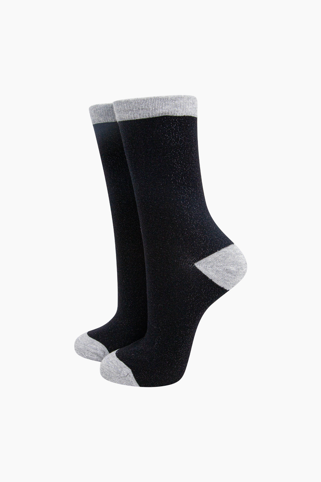 Plain-Combed-Cotton-Glitter-Socks-in-Black-mannequin