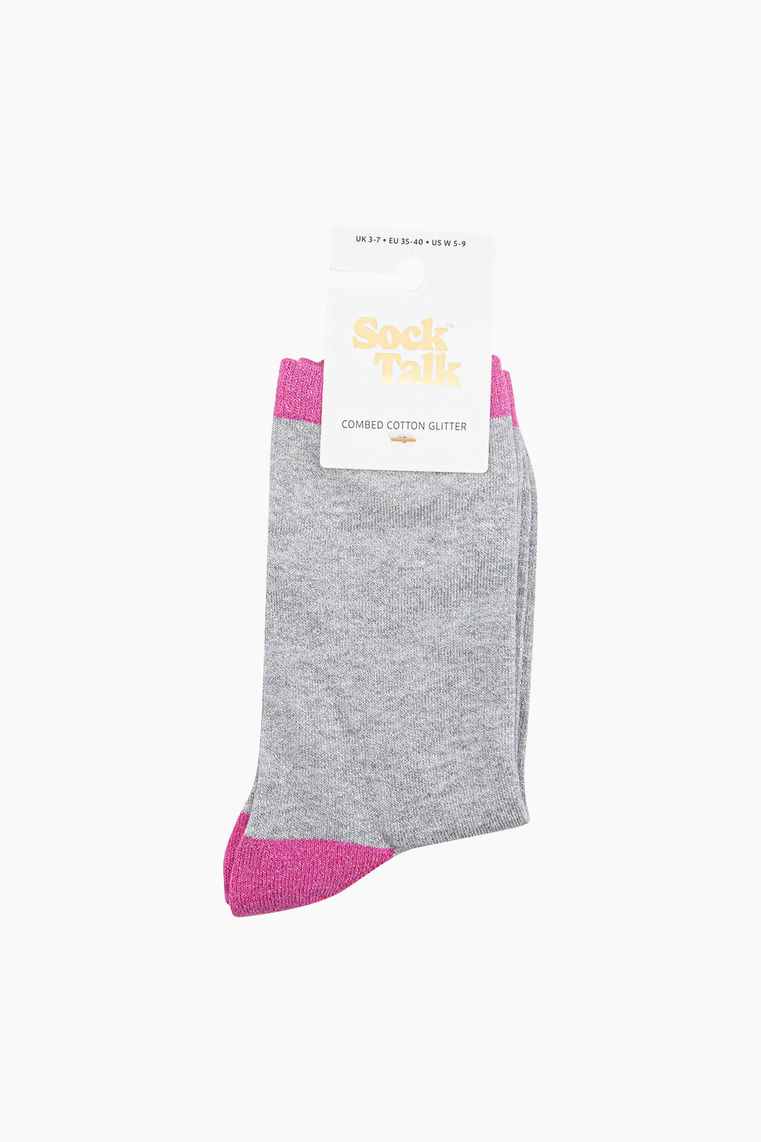 Plain-Combed-Cotton-Glitter-Socks-in-Grey-Pink-in-packaging