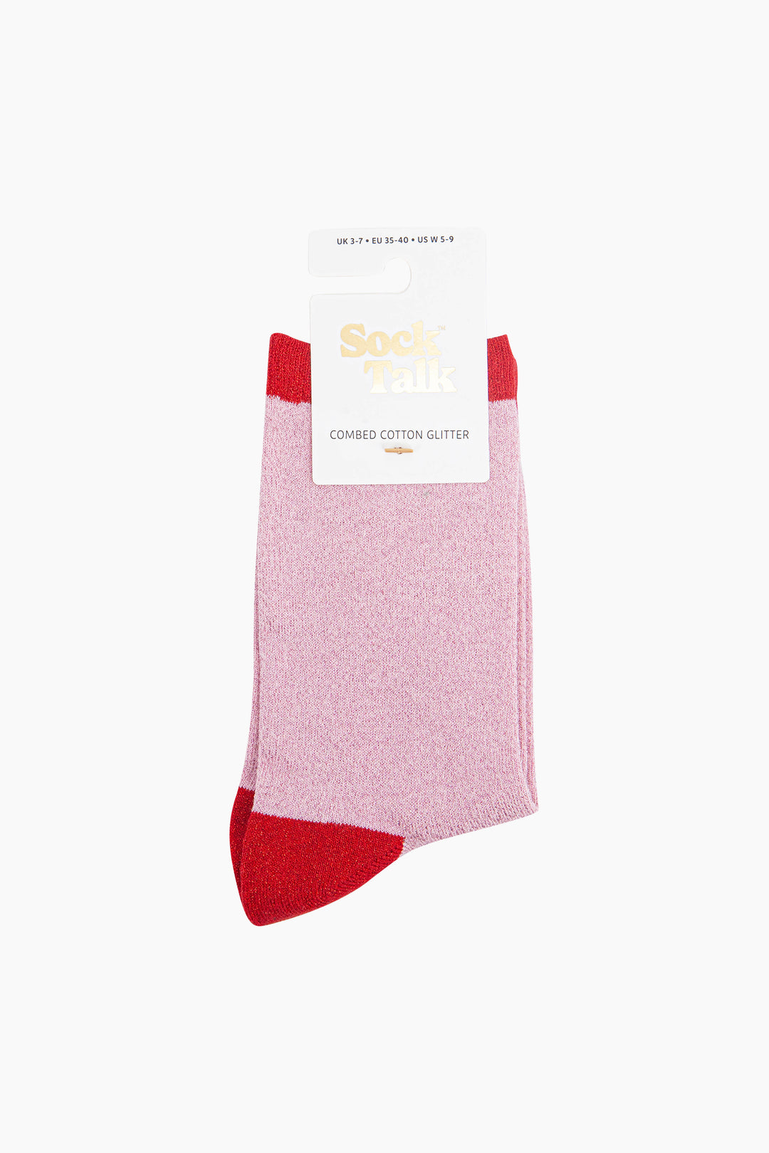 Plain-Combed-Cotton-Glitter-Socks-in-Pink-Red-in-packaging