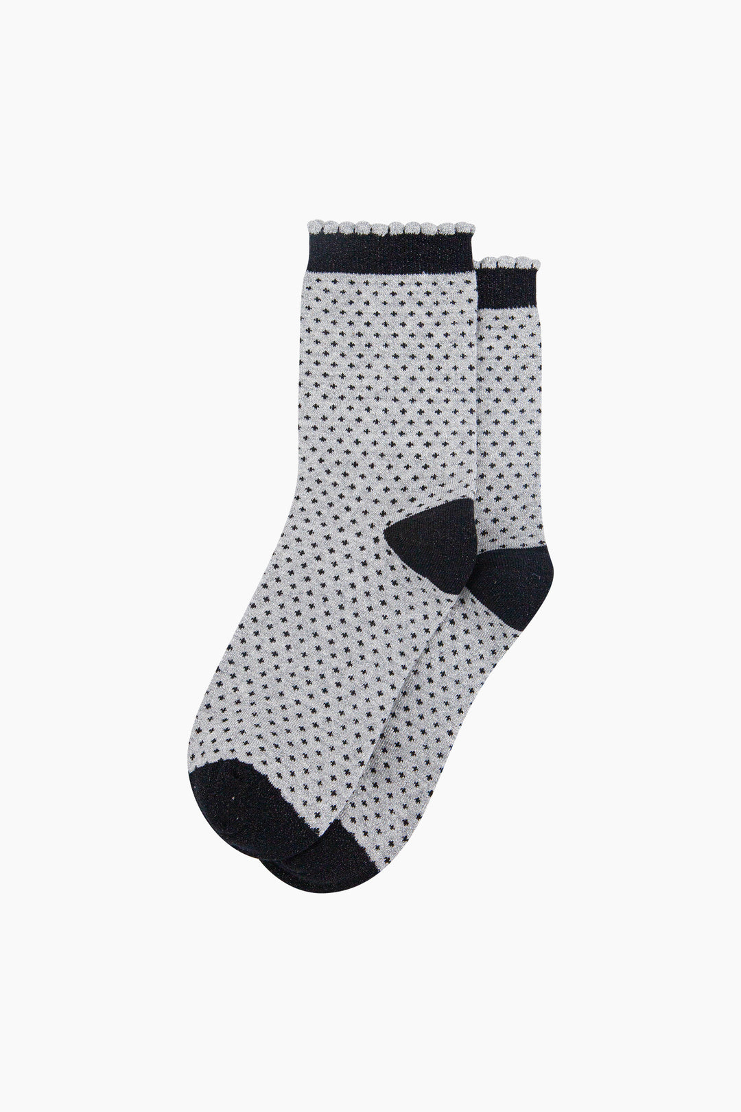 Polka-Dots-Combed-Cotton-Glitter-Socks-in-Grey-flat-lay