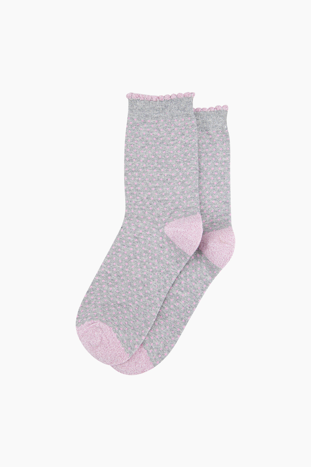Polka-Dots-Combed-Cotton-Glitter-Socks-in-Grey-flat-lay