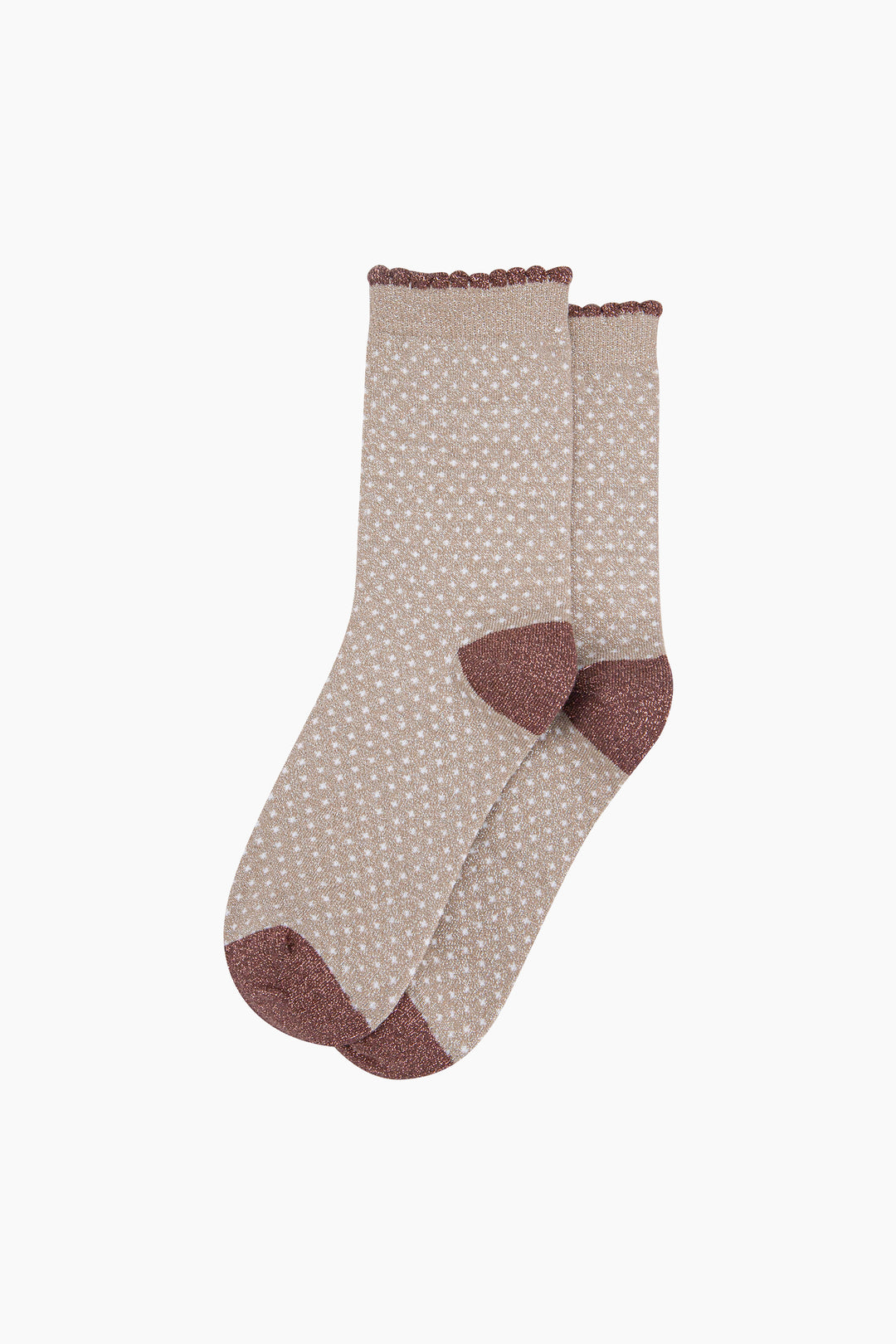 Polka-Dots-Combed-Cotton-Glitter-Socks-in-Soft-Beige-flat-lay