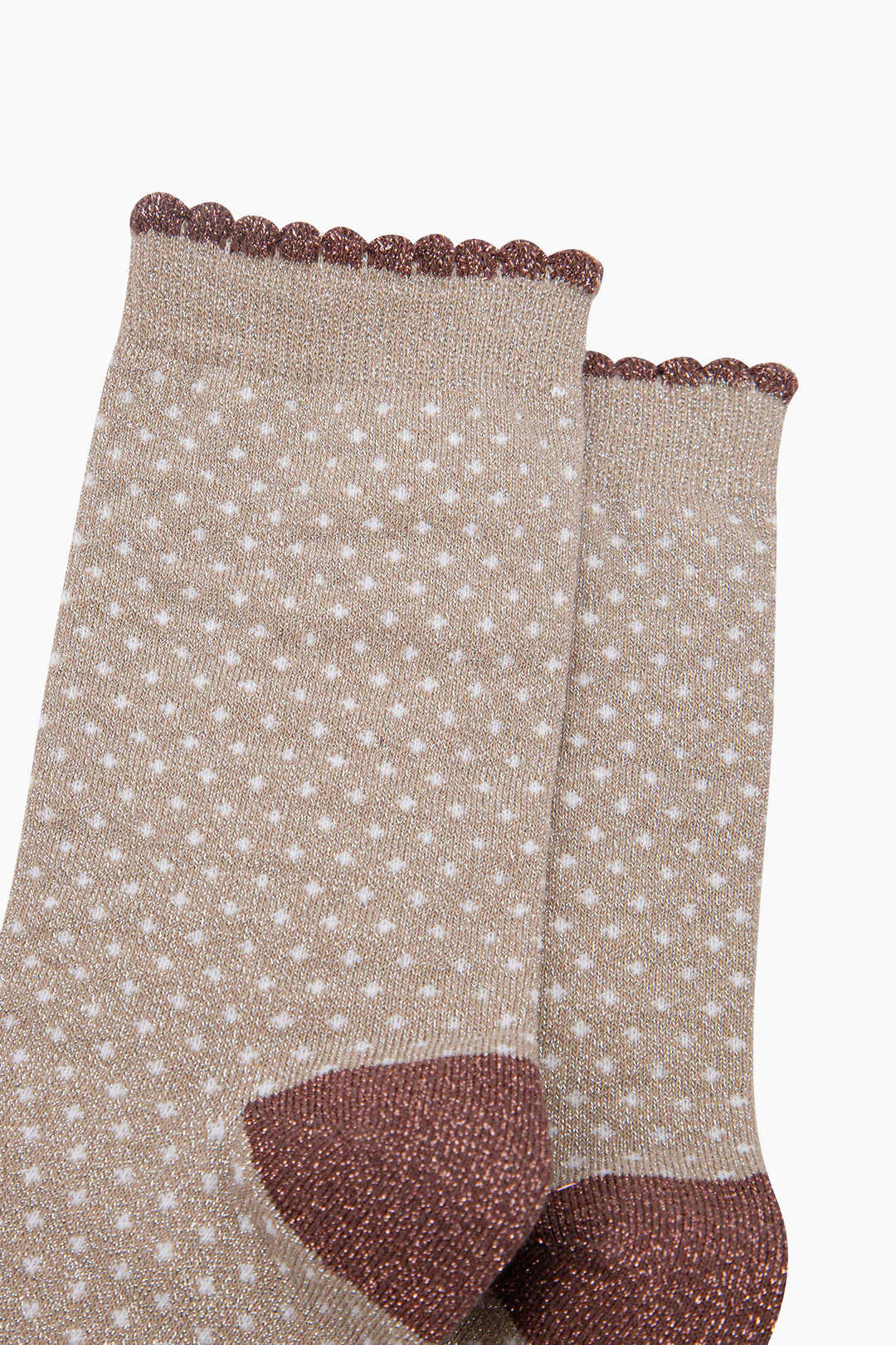 Polka-Dots-Combed-Cotton-Glitter-Socks-in-Soft-Beige-close-up