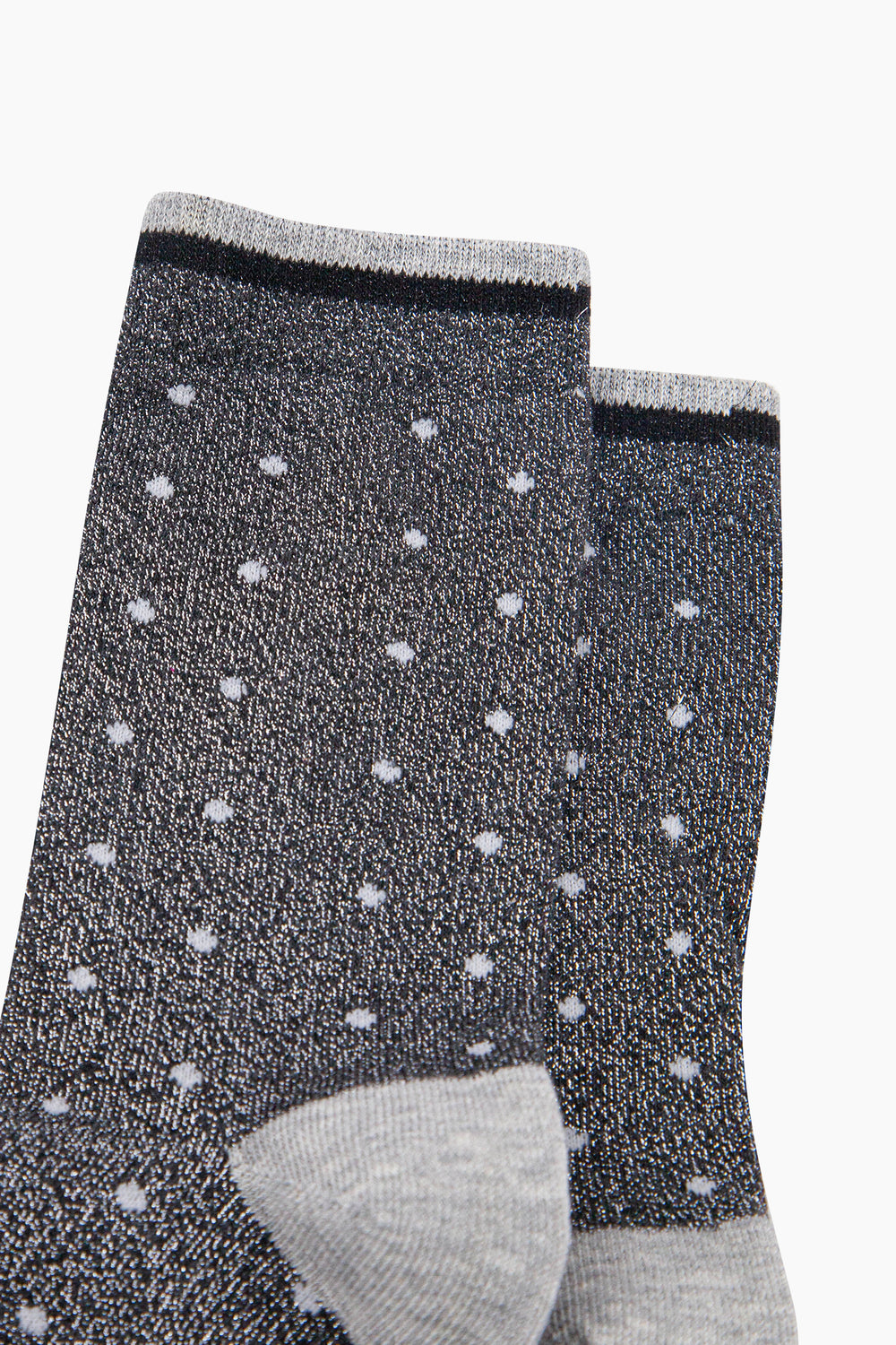 Small-Spots-Combed-Cotton-Glitter-Socks-in-Dark-Grey-close-up