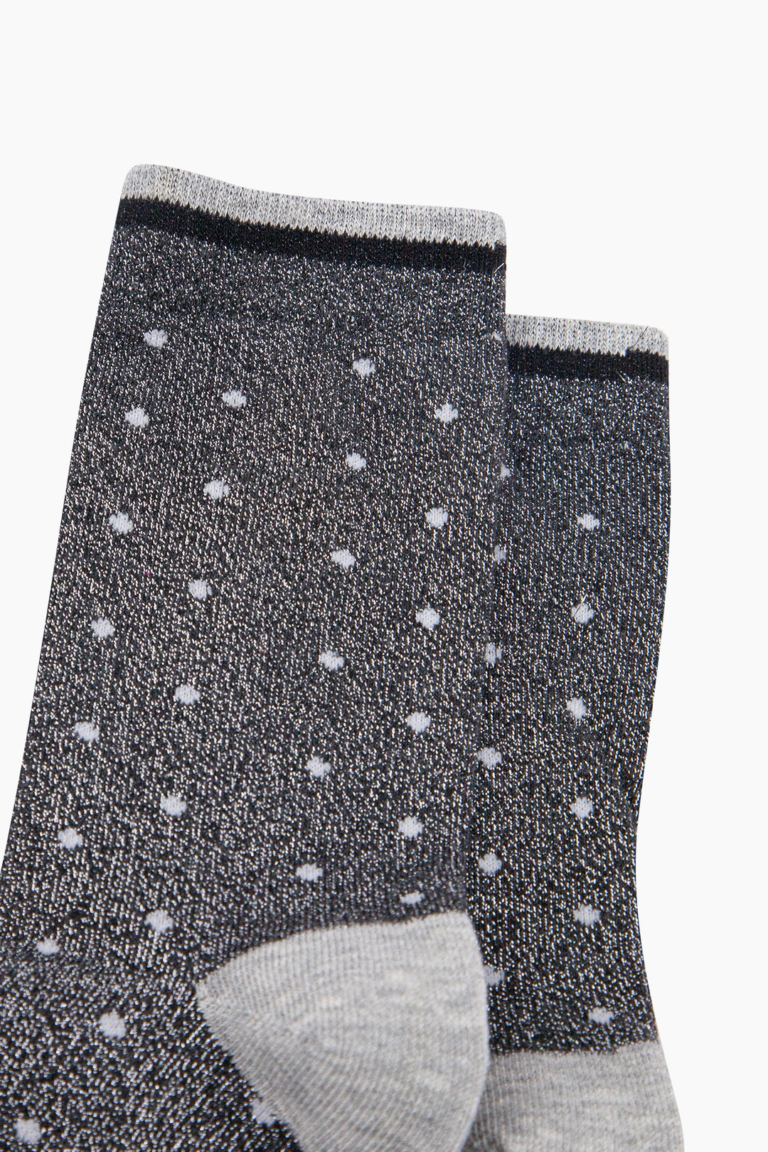 Small-Spots-Combed-Cotton-Glitter-Socks-in-Dark-Grey-close-up
