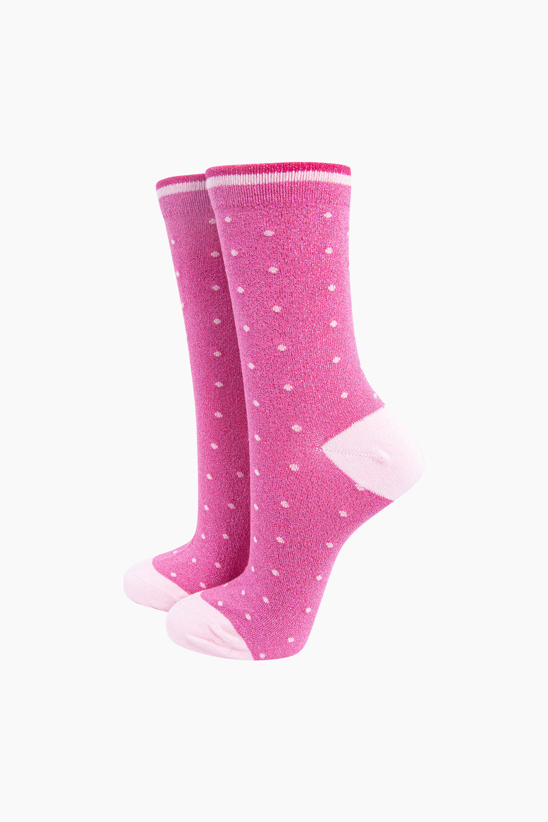 Small-Spots-Combed-Cotton-Glitter-Socks-in-Hot-Pink-mannequin