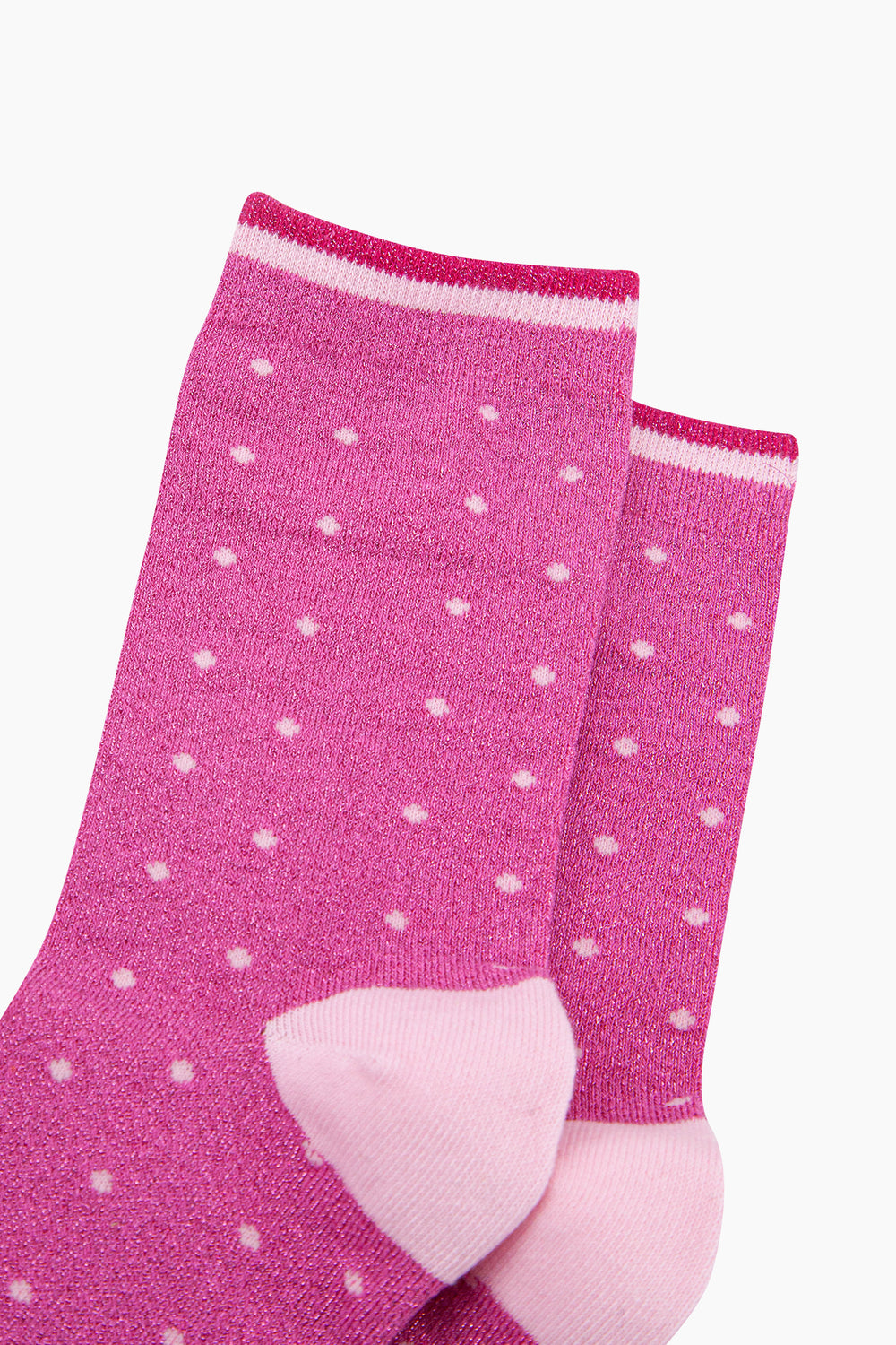 Small-Spots-Combed-Cotton-Glitter-Socks-in-Hot-Pink-close-up