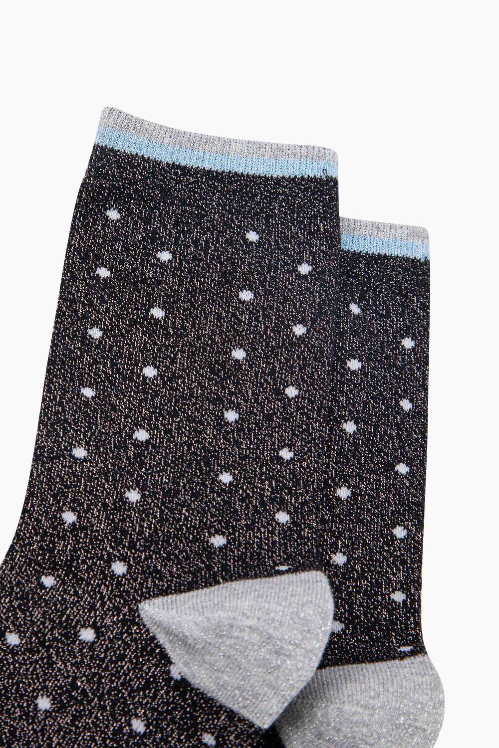 Small-Spots-Combed-Cotton-Glitter-Socks-in-Navy-Blue-close-up