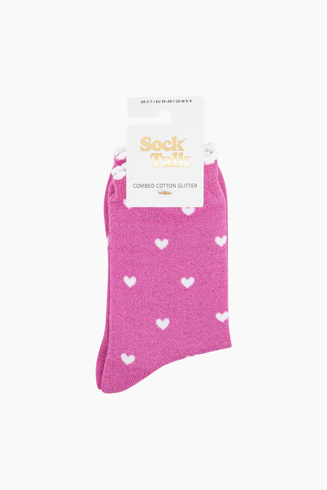 Love-Hearts-Combed-Cotton-Glitter-Socks-in-Hot-Pink-in-packaging