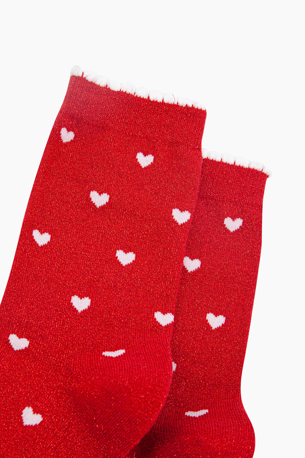 Love-Hearts-Combed-Cotton-Glitter-Socks-in-Red-White-close-up