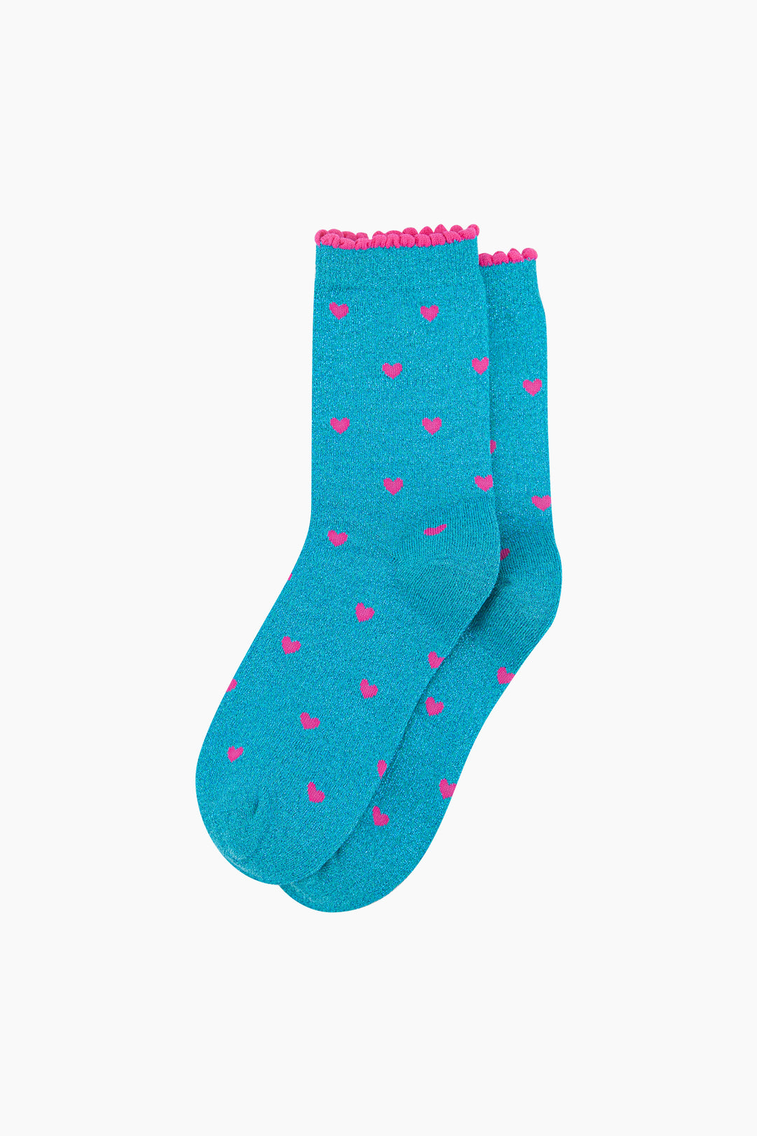 Love-Hearts-Combed-Cotton-Glitter-Socks-in-Turquoise-flat-lay