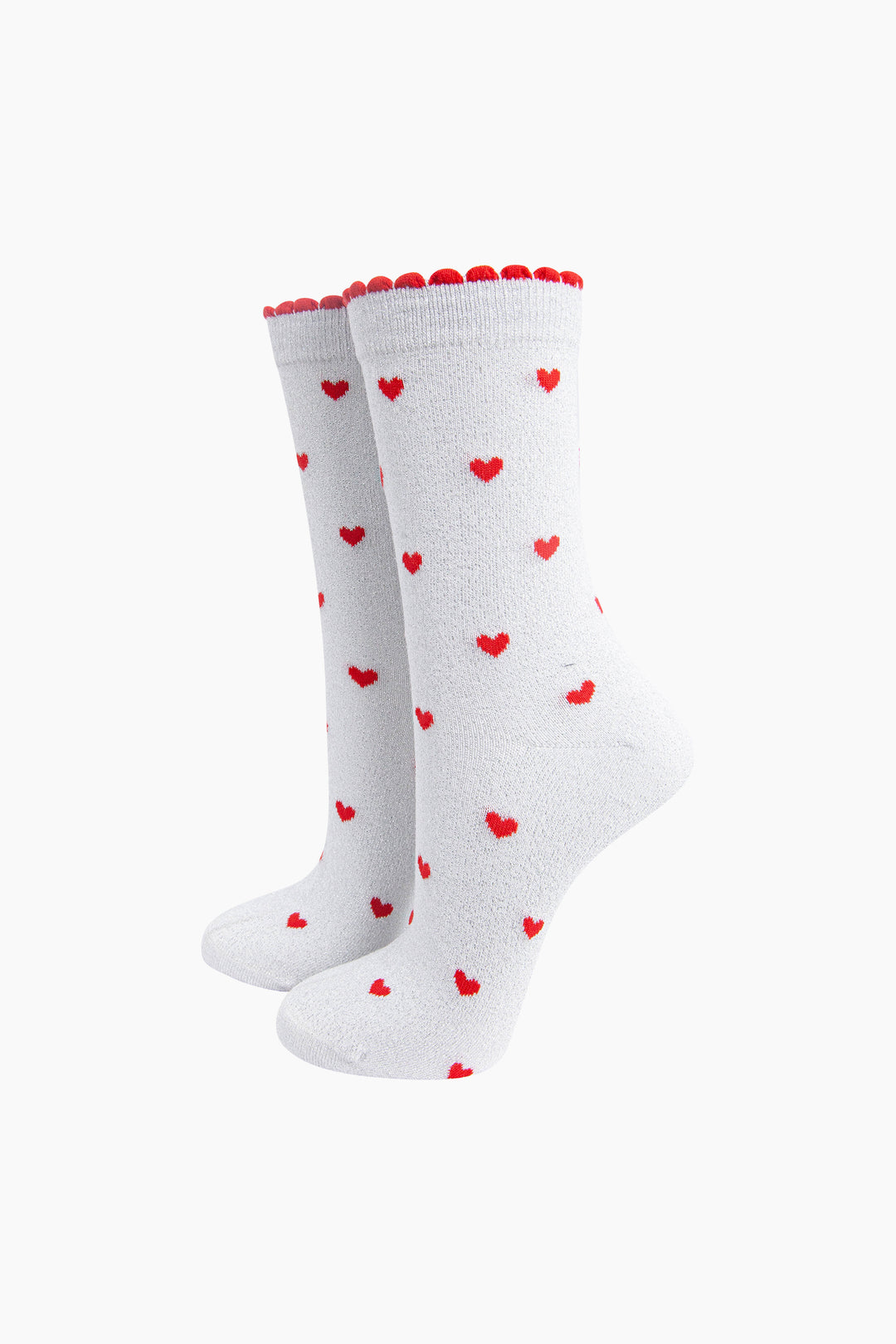 Love-Hearts-Combed-Cotton-Glitter-Socks-in-White-Red-mannequin