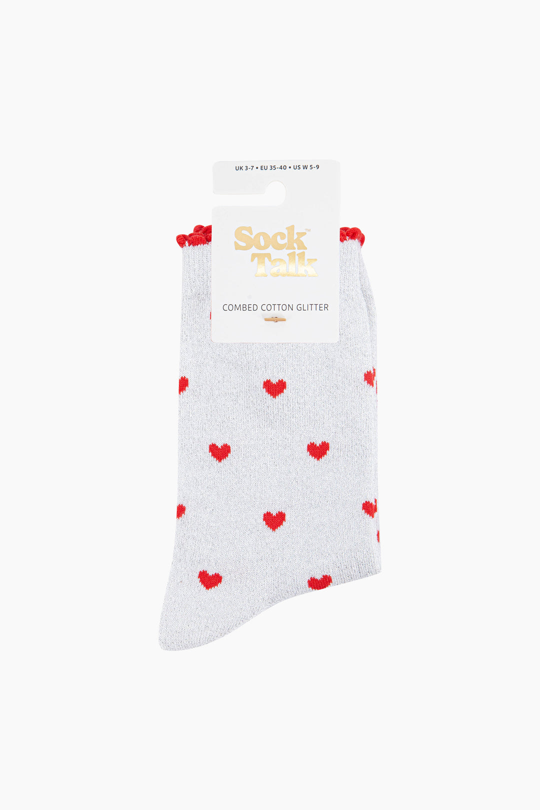 Love-Hearts-Combed-Cotton-Glitter-Socks-in-White-Red-in-packaging