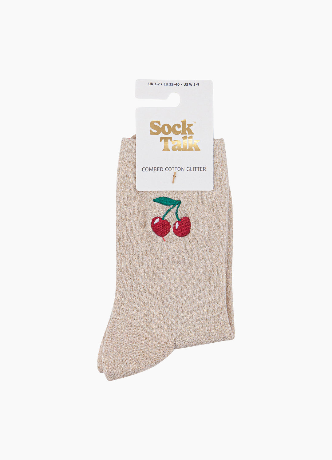 Cherry-Combed-Cotton-Glitter-Embroidered-Socks-in-Cream-In-Packaging