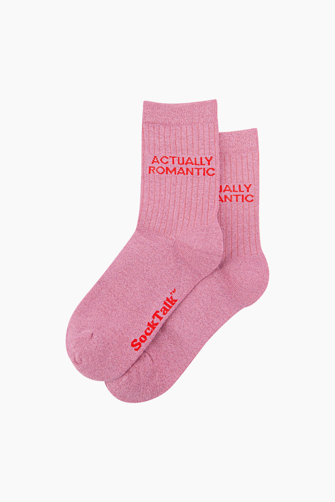 Actually-Romantic-Combed-Cotton-Glitter-Socks-in-Light-Pink-Laid-Flat