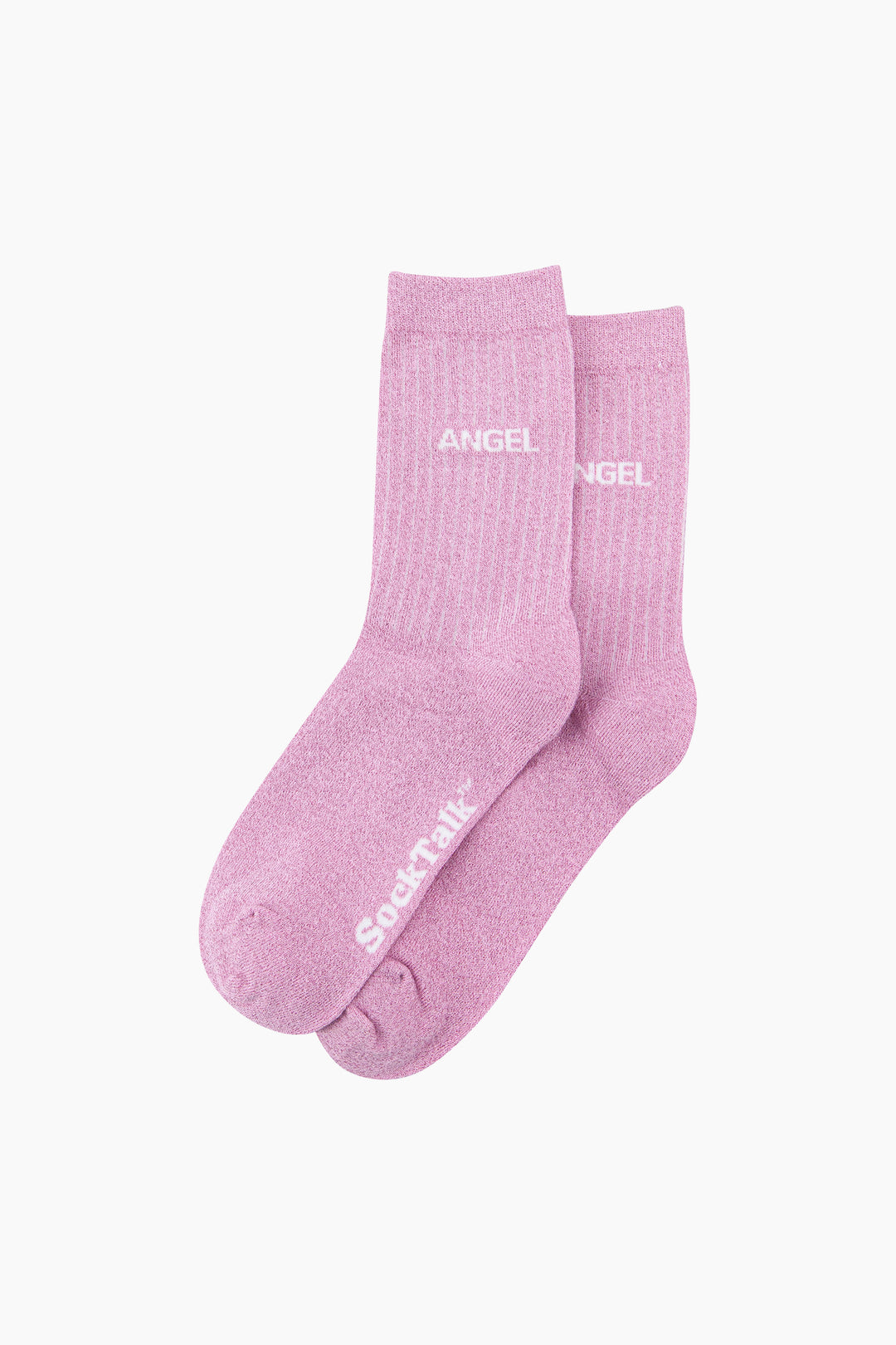 Angel-Combed-Cotton-Glitter-Socks-in-Light-Pink-Laid-Flat