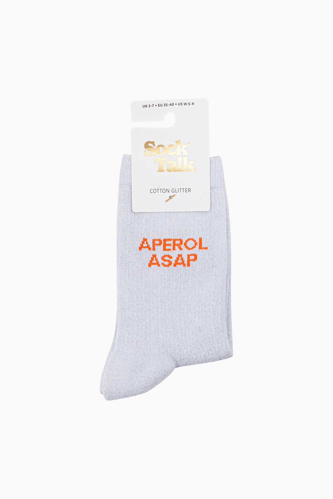 Aperol-ASAP-Combed-Cotton-Glitter-Socks-in-White-In-Packaging