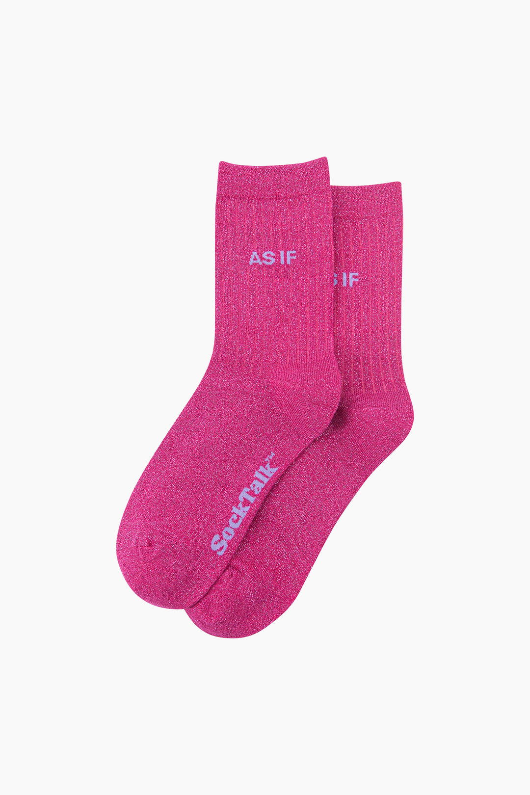 As-if-Combed-Cotton-Glitter-Socks-in-Hot-Pink-Laid-Flat