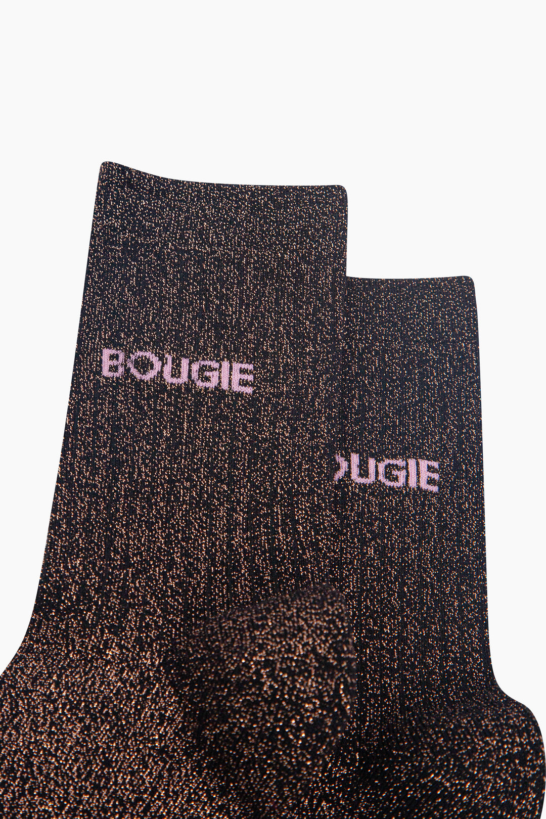 Bougie-Combed-Cotton-Glitter-Socks-in-Black/Brown-Close-Up