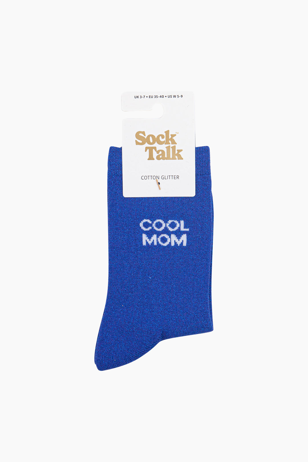 Cool-Mom-Combed-Cotton-Glitter-Socks-in-Royal-Blue-In-Packaging