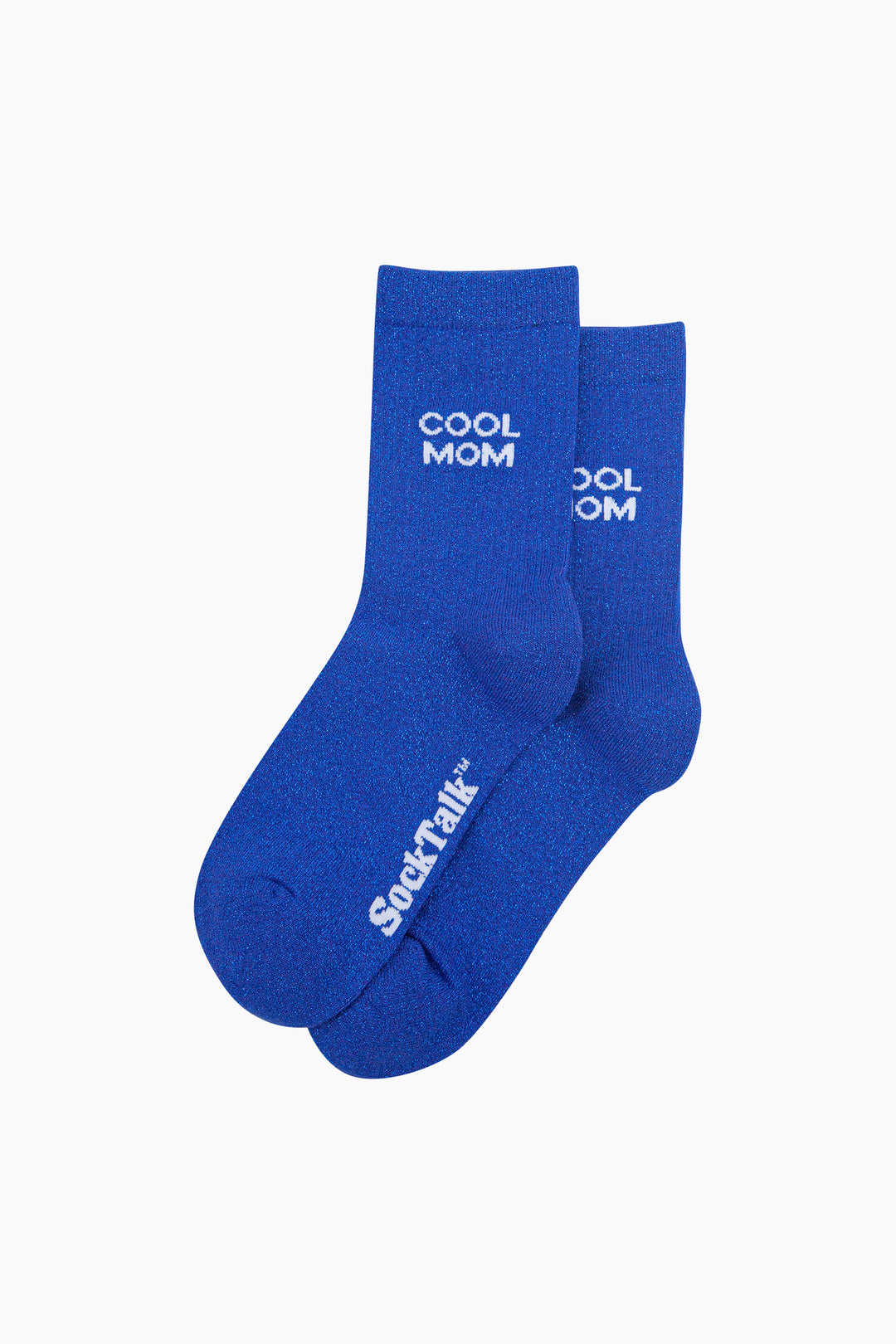 Cool-Mom-Combed-Cotton-Glitter-Socks-in-Royal-Blue-Laid-Flat